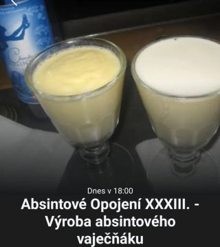 Dnes od 18:00 opojení a vaření absintového vaječňáku s pijanem Václavem.